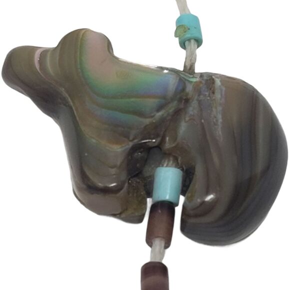 Native American Zuni Bear Totem Fetish Necklace Vintage Animal Natural Stone - Picture 12 of 12